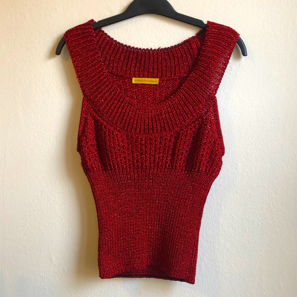 Catherine Malandrino Ruby Red Party Top! Sz S/M